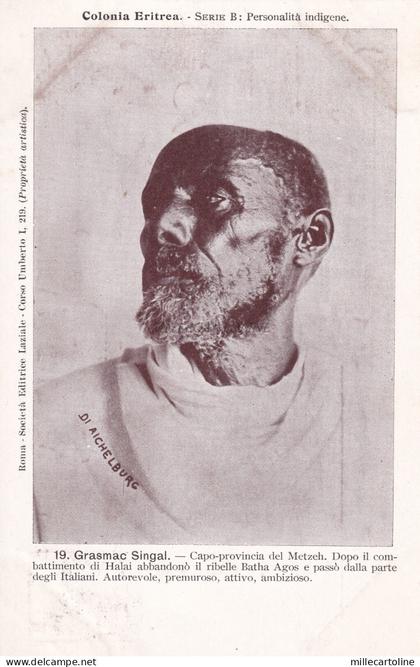 COLONIA ERITREA - Personalità Indigene - Grasmac Singal 1901 Postcard