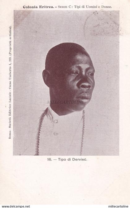 COLONIA ERITREA - Tipi di Uomini e Donne - Tipo di Dervisc 1901 Postcard