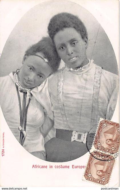 Eritrea - African women in european costume - Publ. Alterocca 1724