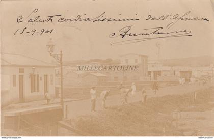 ERITREA - Asmara - Workers, Pharmacy Farmacia 1901 Real Photo Postcard