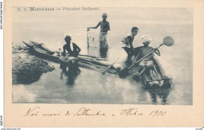 ERITREA-COLONIA ERITREA MASSAUA PESCATORI INDIGENI