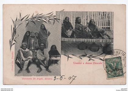 ERYTHREE - UOMINI E DONNE DANCALE - CACHET de ASMARA (ERITREA) 1907