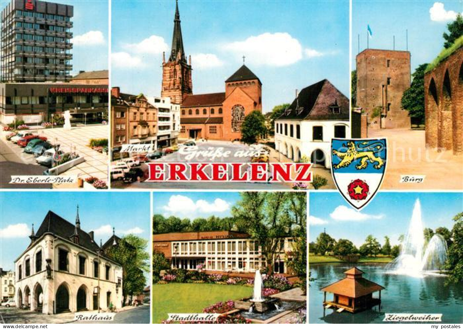 Erkelenz Dr.-Eberle-Platz Stadthalle Markt Burg Rathaus