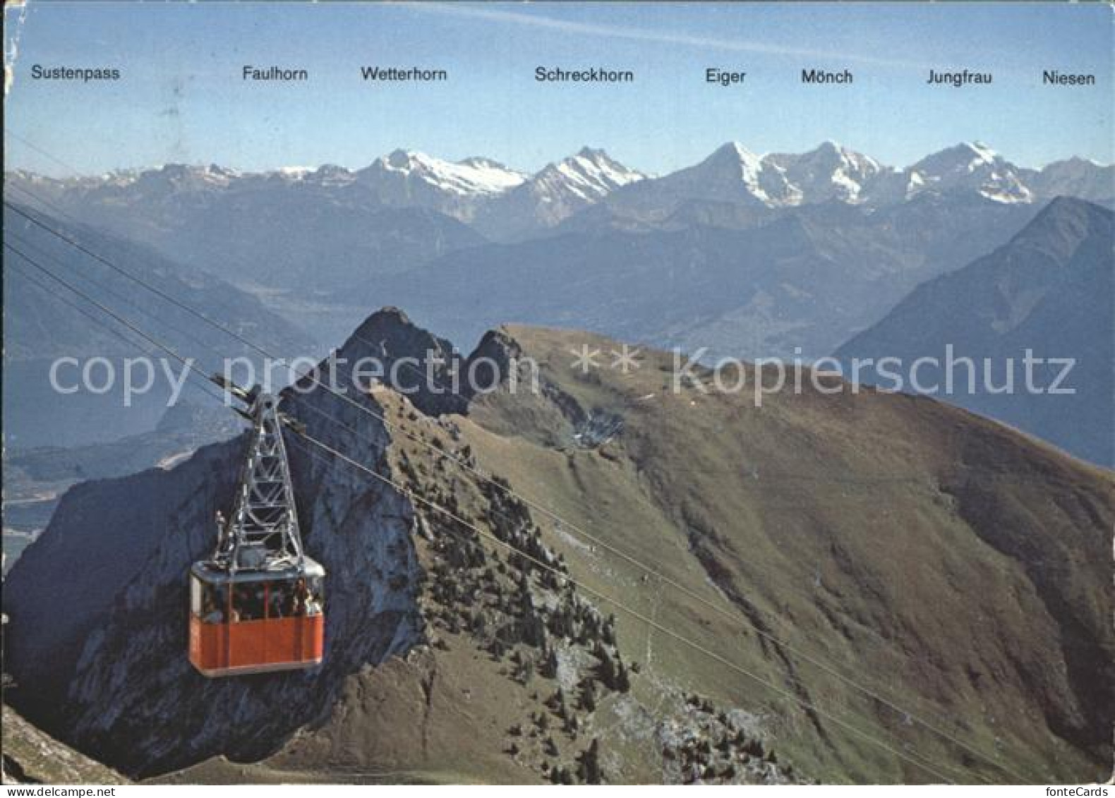 Erlenbach Simmental Luftseilbahn Erlenbach Stockhorn Ausblick auf Thunersee Bern