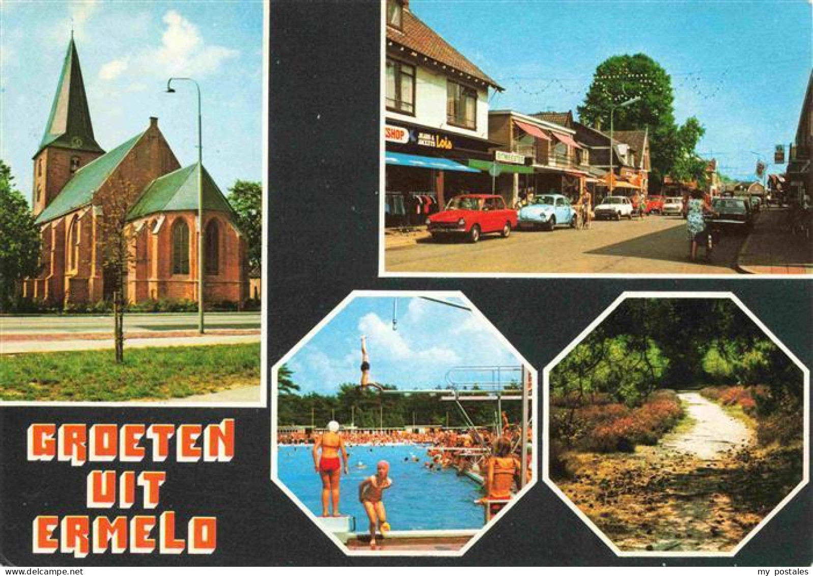 Ermelo NL Kirche Hauptstrasse Freibad Parkanlagen