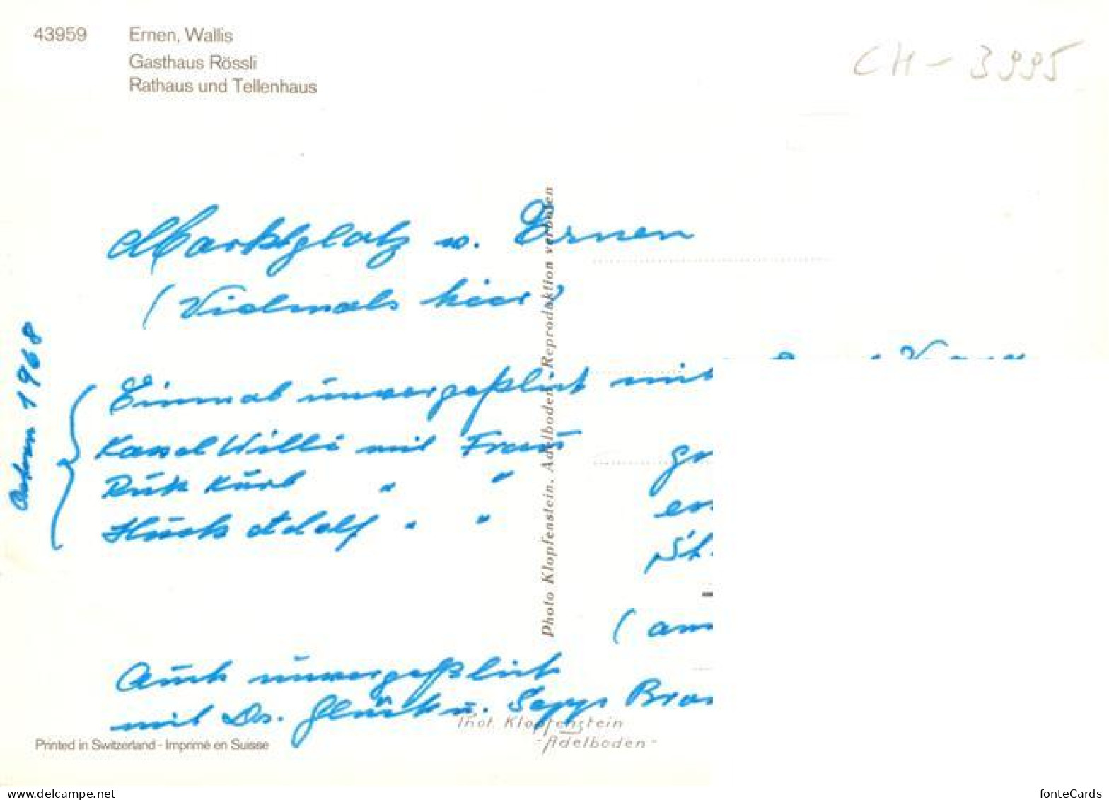 Ernen Gasthaus Roessle Rathaus Tellenhaus