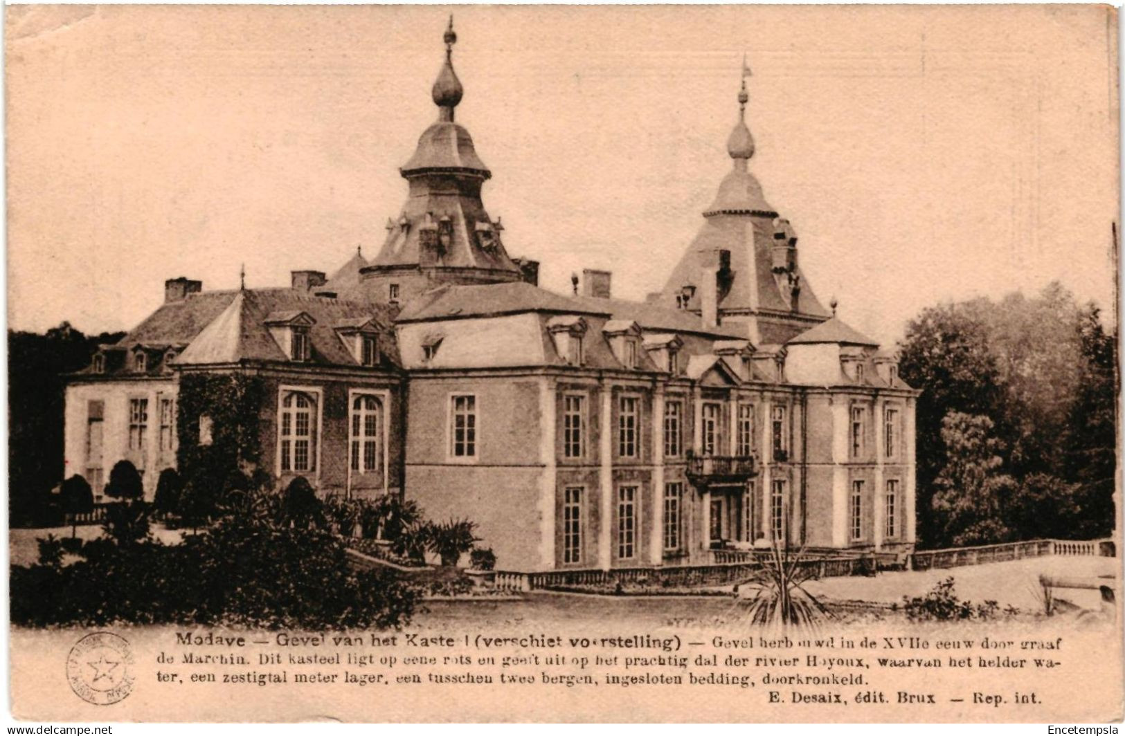 Errekaart   Belgique  Modave Gevel van het Kasteel 1929VM94442