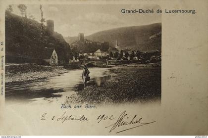 Esch sur Sure (Luxembourg) Sure et Panorama 1902