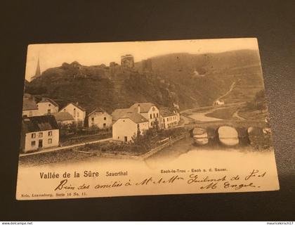 Luxembourg Luxemburg carte postale Esch-sur-Sure Esch-Sauer Nels 1904