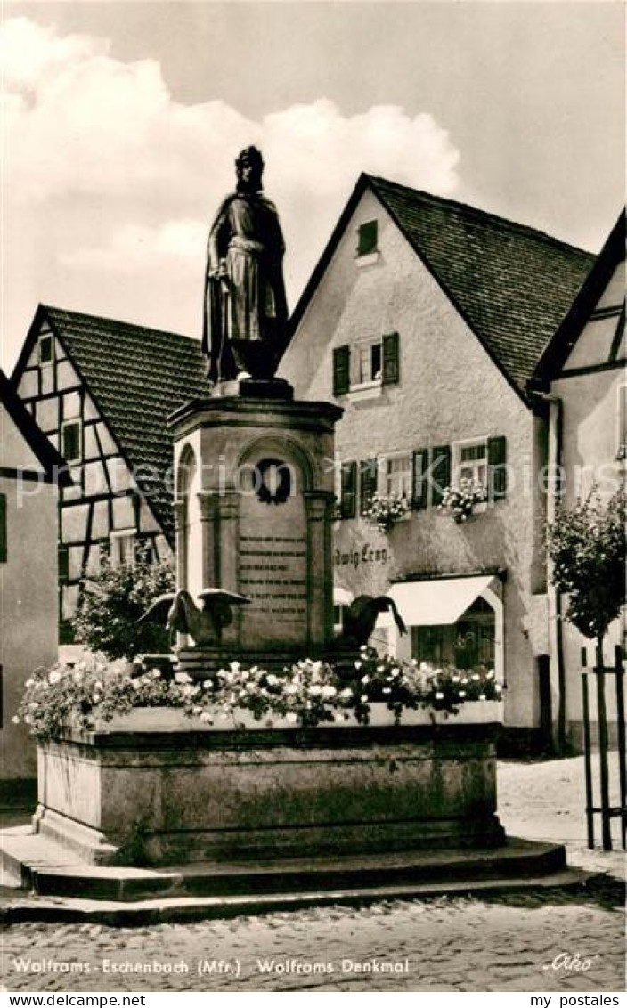 Eschenbach Wolframs Denkmal Brunnen