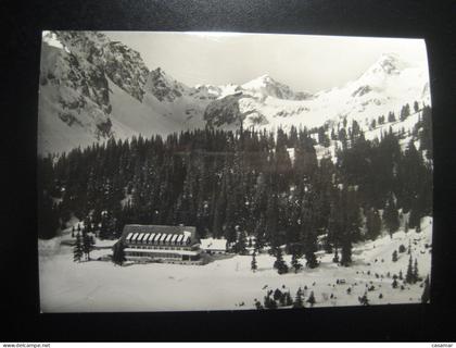 VYSOKE TATRY Horsky Hotel High Tatras mountains 1969 cancel postcard SLOVAKIA