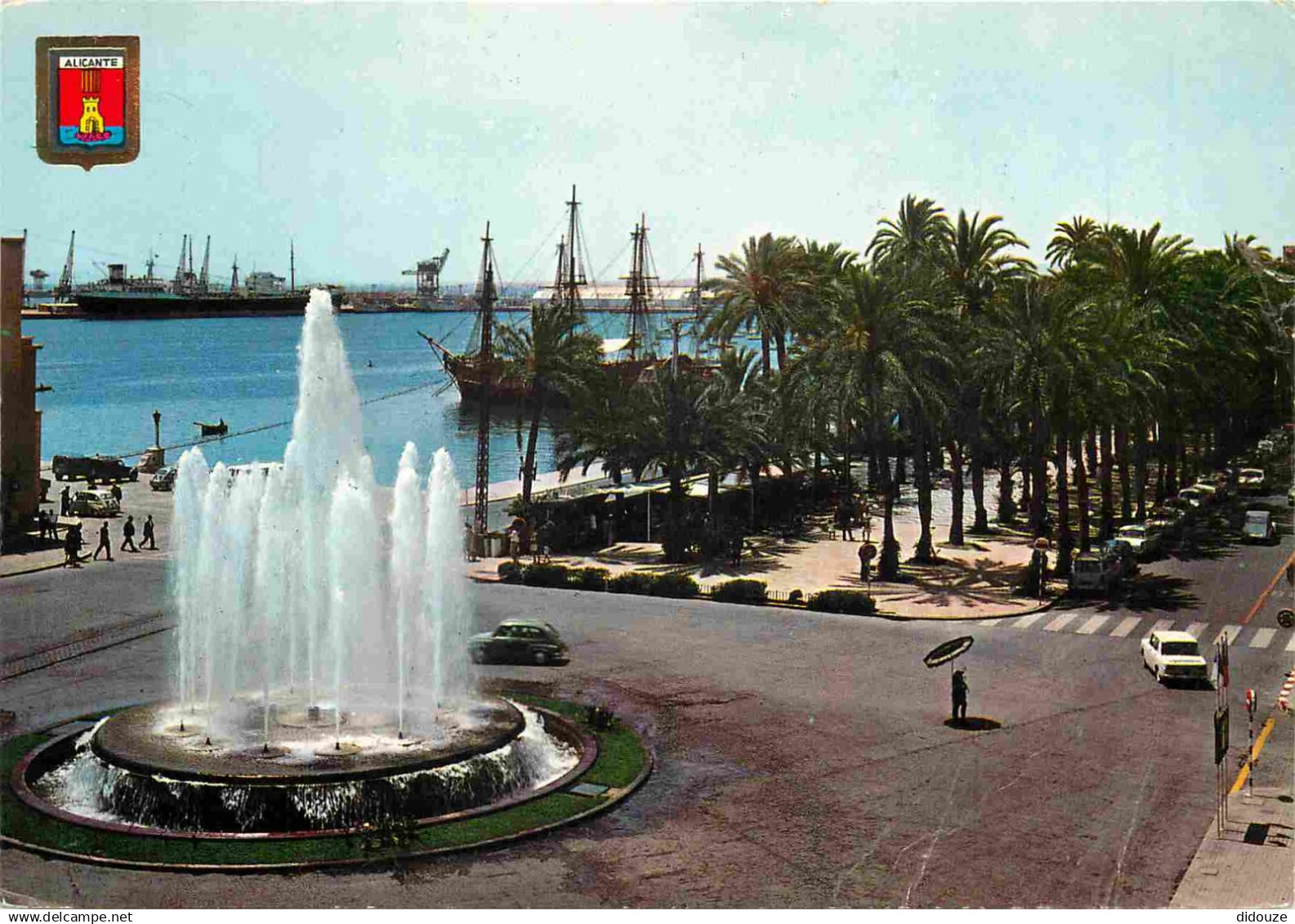 Espagne - Espana - Comunidad Valenciana - Alicante - La Explanada y Fuente - Esplanade et Fontaine - Automobiles - CPM -