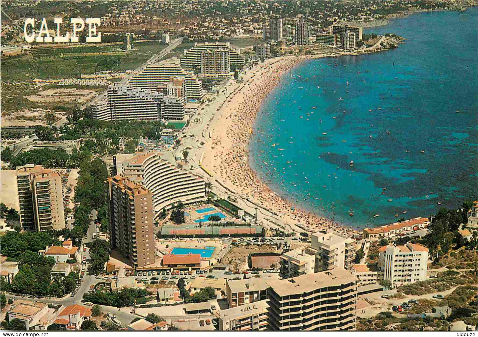 Espagne - Espana - Comunidad Valenciana - Calpe - Playa de Levante - Vue aérienne - immeubles - architecture - CPM - Voi