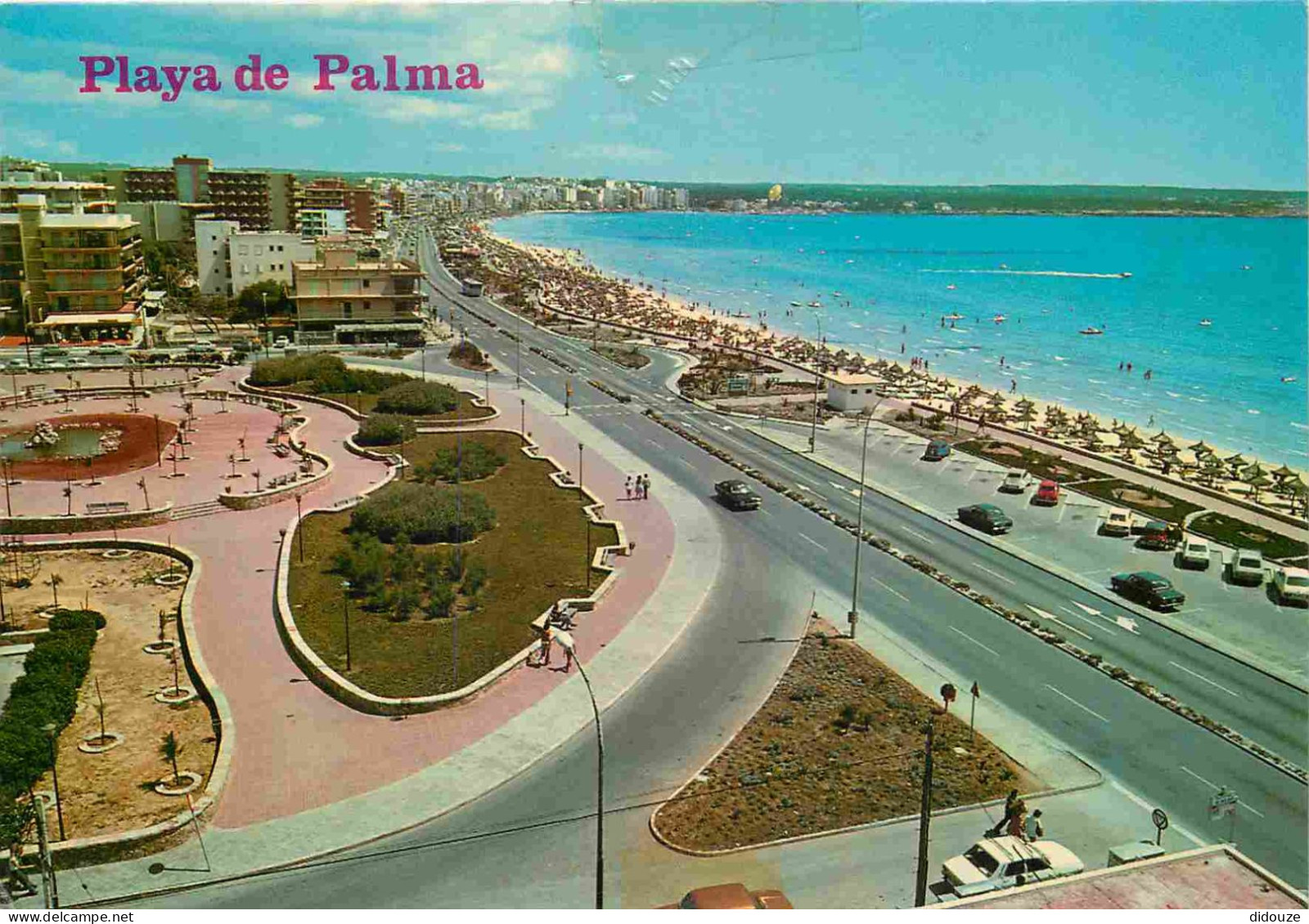 Espagne - Espana - Islas Baleares - Palma de Mallorca - Playa de Palma - Automobiles - CPM - Etat scotch collé sur la ca