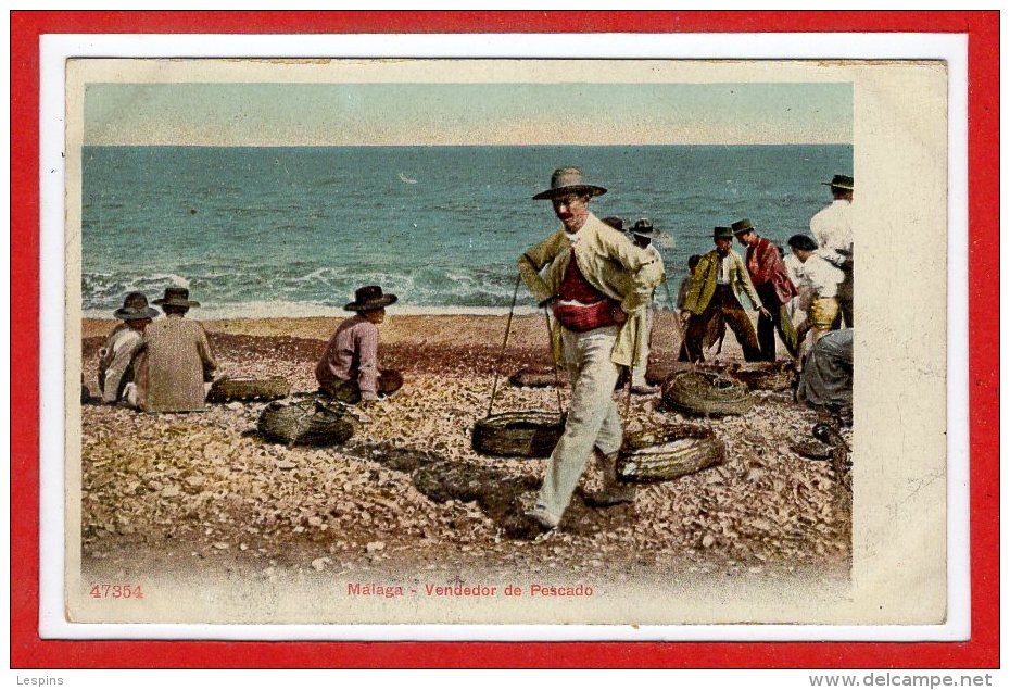 ESPAGNE --  MALAGA -- Vendedor de Pescado