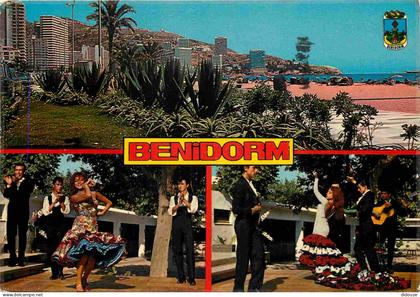 Carte Postale - Espagne - Espana - Comunidad Valenciana - Benidorm - Multivues - Danses espagnoles - Folklore - CPM - Vo