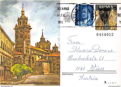 B48205 Teruel Plaza del Ayuntamiento Y Catedral     spain
