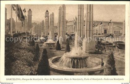 Barcelona Cataluna Parque de Montjuich Fuente Springbrunnen