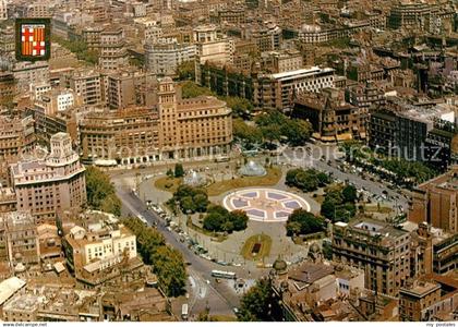 Barcelona Cataluna Plaza Cataluna vista aerea