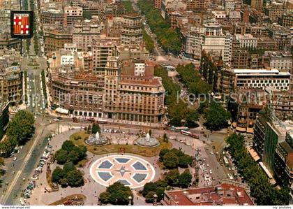 Barcelona Cataluna Plaza Cataluna vista aerea