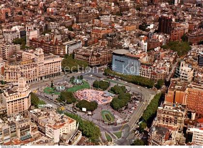 Barcelona Cataluna Plaza de Cataluna Fliegeraufnahme