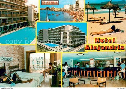 El Arenal Mallorca Hotel Alejandria Restaurant Bar Swimming Pool Strand