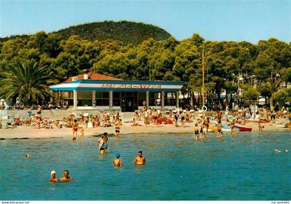 Palma-Nova Palma de Mallorca ES Detalle de la playa Restaurante