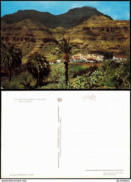 Postales Gran Canaria SAN BARTOLOME DE TIRAJANA GRAN CANARIA 1980