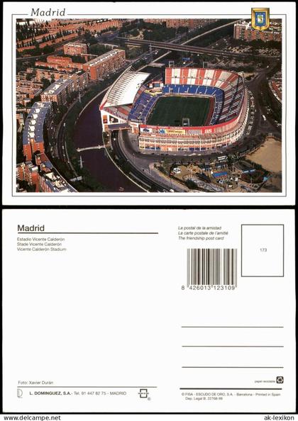 Postales Madrid ESTADIO VICENTE CALDERON Luftbild 2003