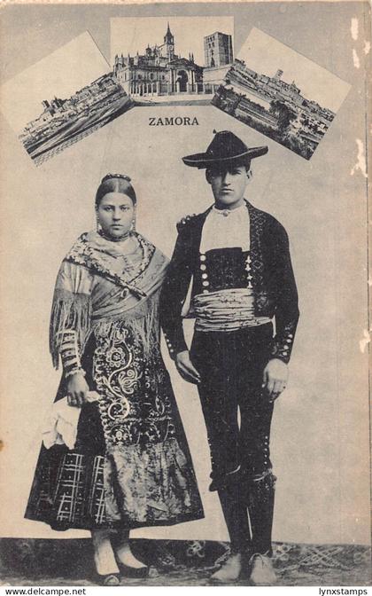 Spain Zamora Multi-View Couple Traditional Clothing Ethnic vintage postcard
