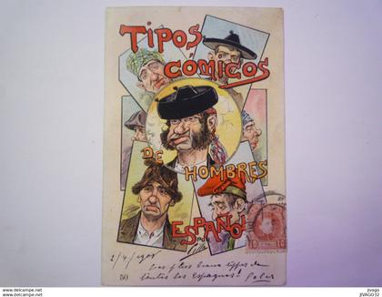 TIPOS COMICOS de HOMBRES ESPANOL   1908  X