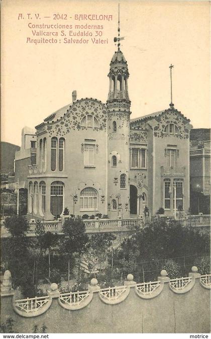 BARCELONA - Construcciones Modernas,Vallcarca S.Eudaldo 30, Arquitecto Salvador Valeri