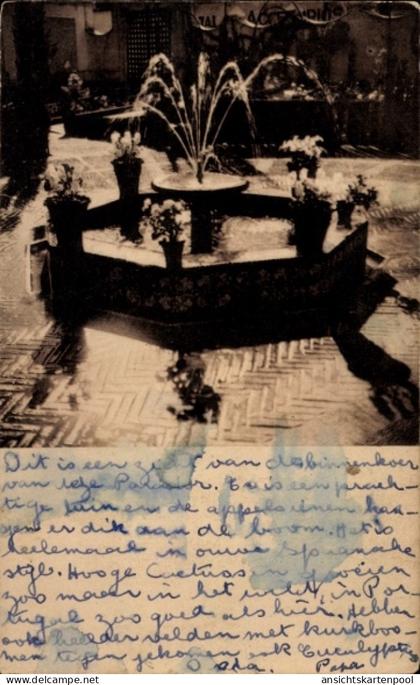 Photo CPA Merida Badajoz Extremadura, Springbrunnen