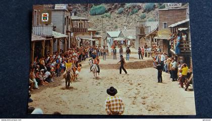 CPSM GRAN CANARIA ESPAGNE CANON DEL AGUILA TOWN OF THE WEST VILLE DE L OUEST RANCH FAR WEST PARC ATTRACTION CHEVAUX