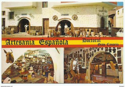 Grand Canary Island Spain, Vintage PC, Spanish Crafts