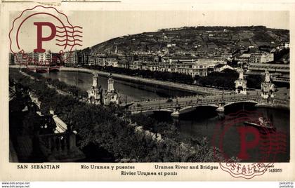 GUIPUZCOA. SAN SEBASTIAN. RIO URUMEA Y PUENTES.