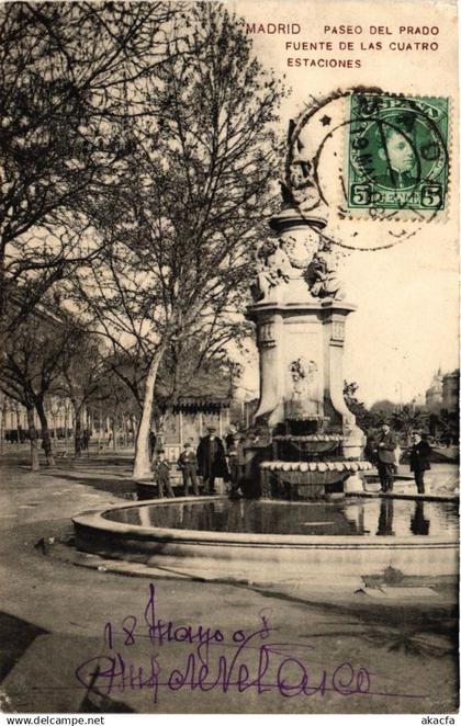 CPA SPAIN MADRID - Paseo del Prado fuente de las Cuatro Estaciones (304634)