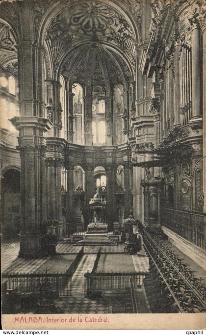 CPA Malaga Interior de la Cathedrale