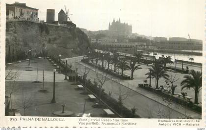 CPA Palma de Mallorca Vista parcial Paseo Maritimo Vue partielle Promenade Maritime Exclusivas Distributiones CPM Vich M
