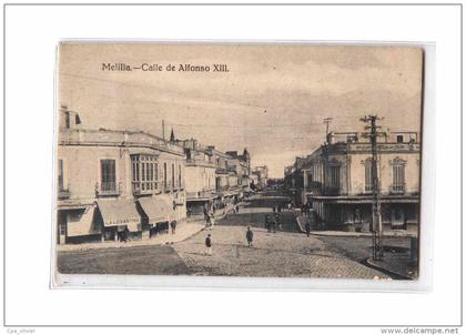 ESPAGNE Melilla, Calle de Alfonso XIII, ed Cabrera, 194?