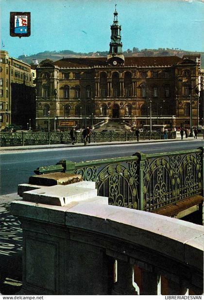Postal Vizcaya. Bilbao. Puente del General Mola y Ayuntamiento No. 87