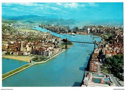 Postal Vizcaya. Bilbao. Vista panorámica aérea, Puente de Vizcaya No. 57