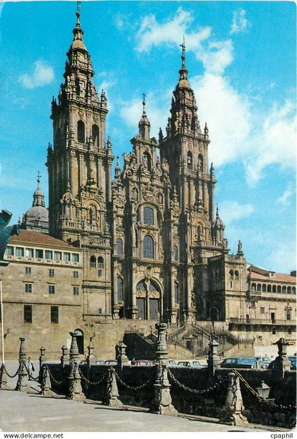 CPA Santiago de Compostela Cathedrale Facade de l'Obradoire Baroque