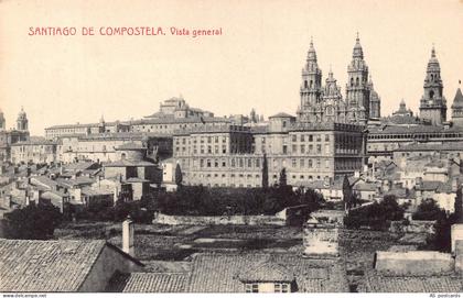 Spain Santiago de Compostela Vista General vintage postcard B779