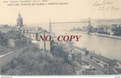 BILBAO VISTA DEL PUERTO DE BILBAO Y PUENTE VIZCAYA ESPANA ESPAGNE