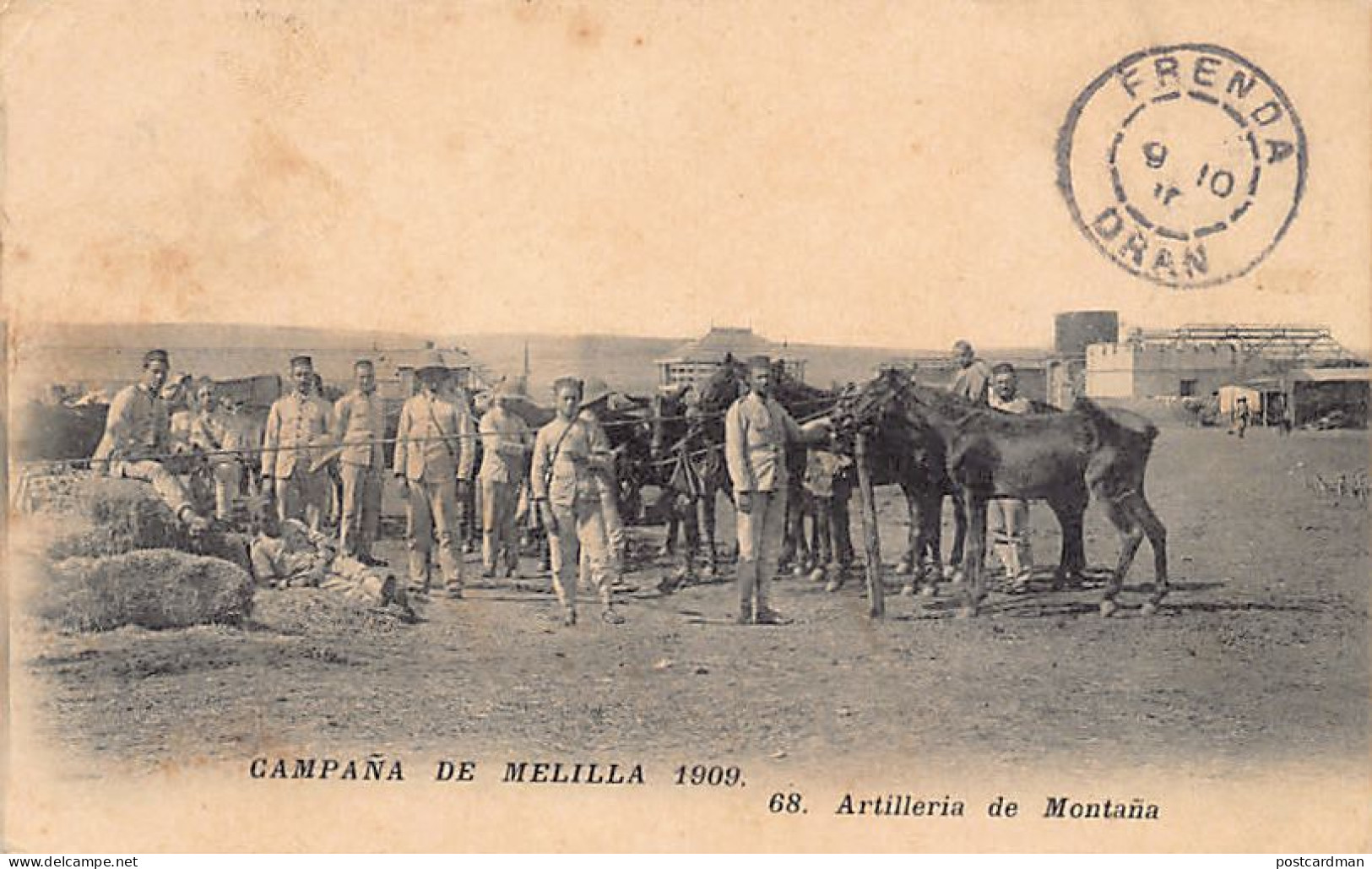 España - Campaña de Melilla 1909 - Artilleria de montaña - Ed. Boumendil (Sidi-Bel-Abbès) 68