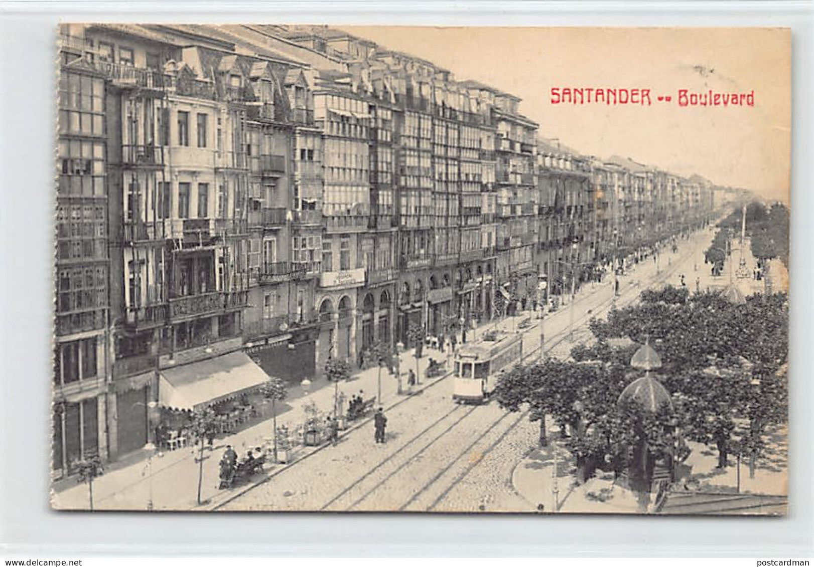 España - SANTANDER - Boulevard - Ed. V. Poblador - Estanco Hnos