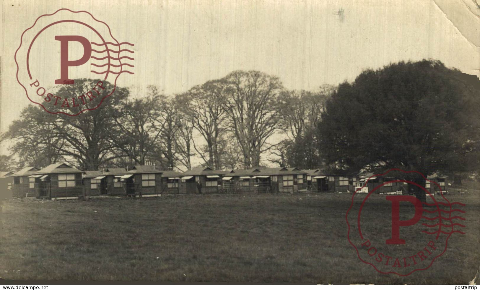 ESPAÑA. SIN IDENTIFICAR, CAMPAMENTO. CAMPING. RPPC. FOTOGRAFICA.