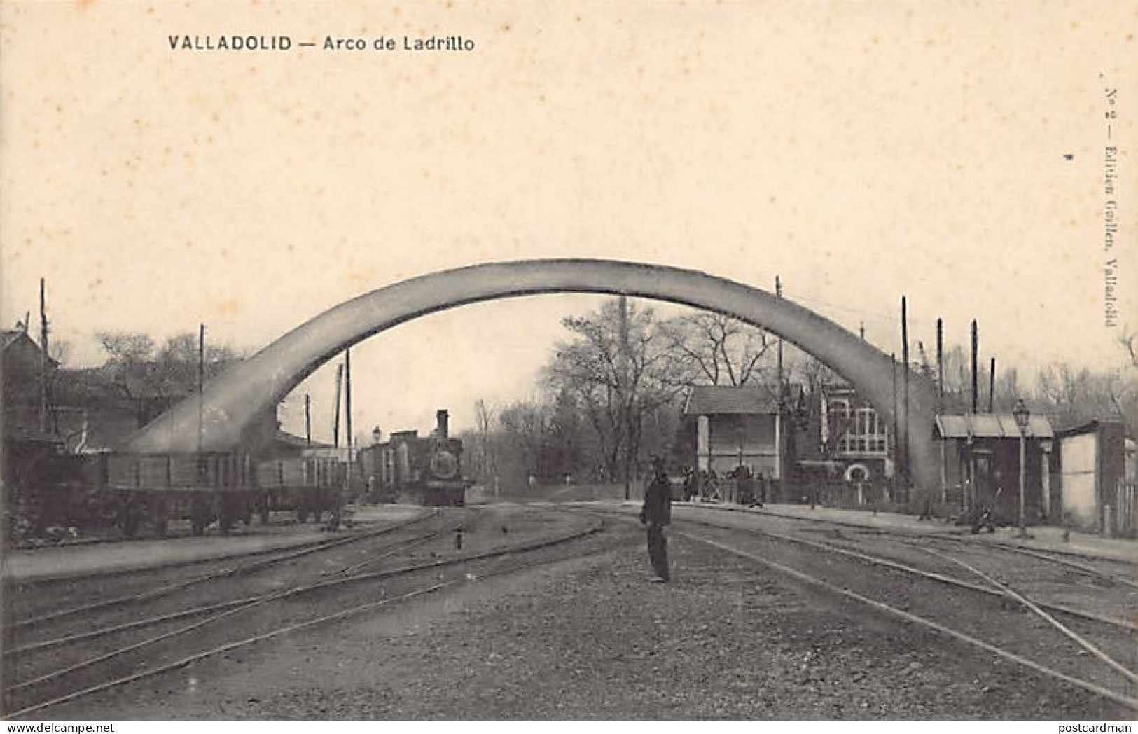 España - VALLADOLID (Cast. y León) Arco de Ladrillo - Estación - Ed. Guillen 2