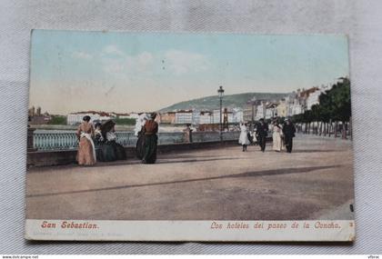 AB381, San Sebastian, los hoteles del paseo de la Concha, Espagne